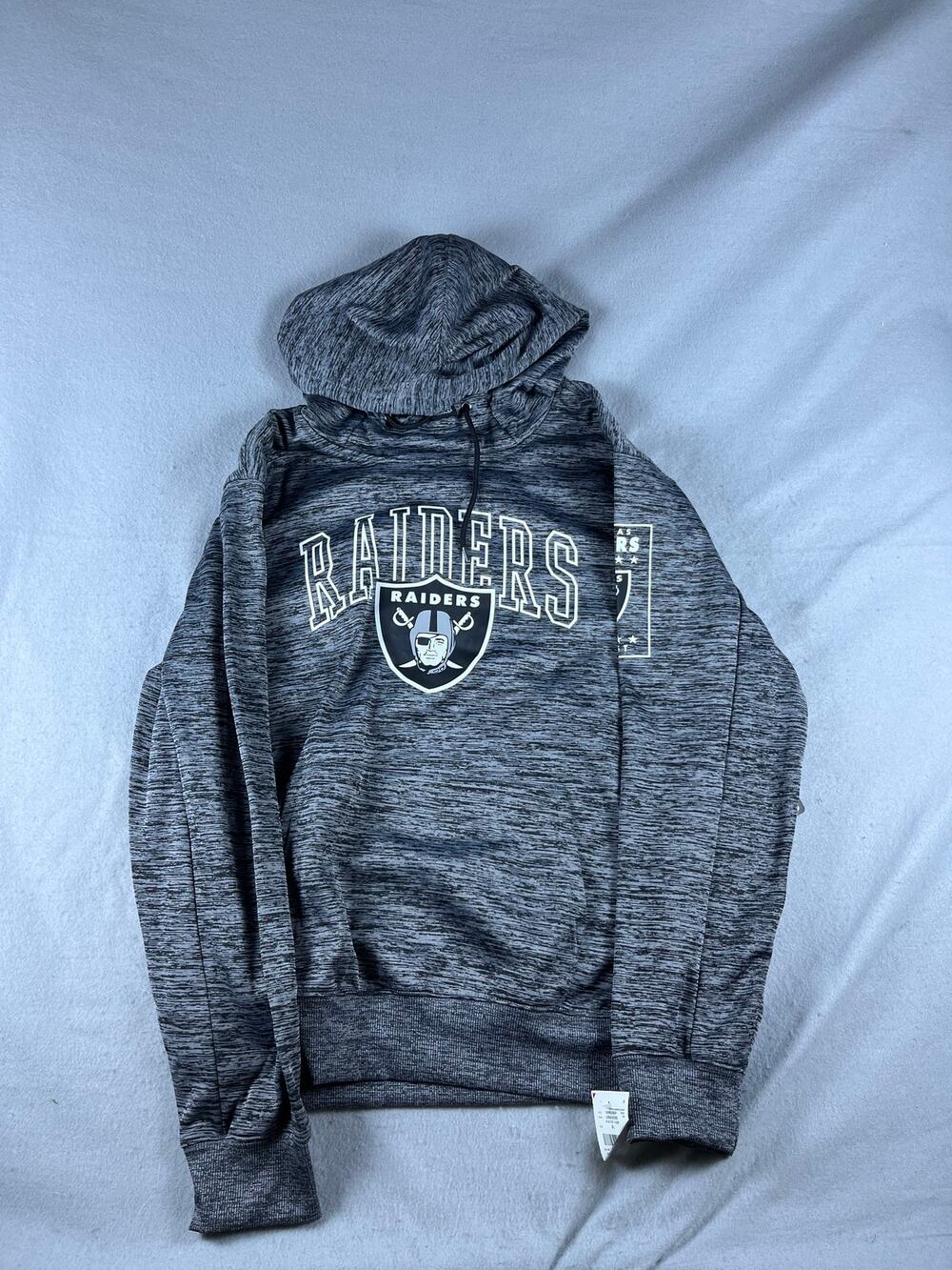 Las Vegas Raiders Hoodie Mens XL Heather Gray Funnel Neck NFL Football Sport NEW